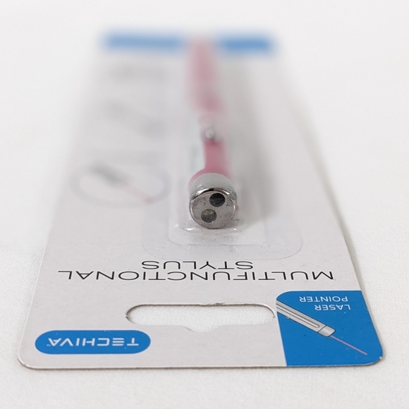 Pink Multifunctional Stylus (Red Laser Pointer, LED Flashlight, Stylus), NEW - Picture 3 of 4